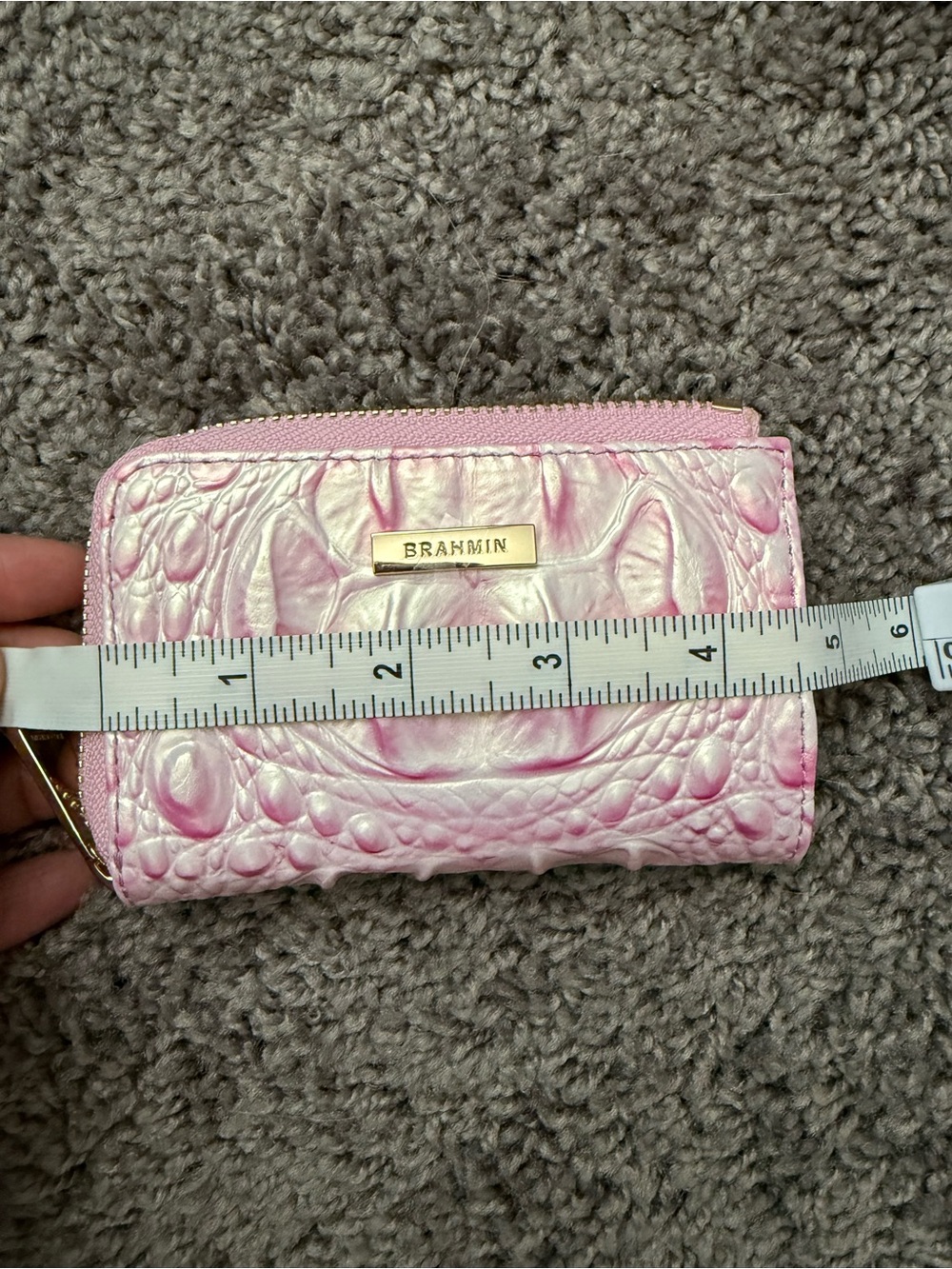 Brahmin Pink Croc-Embossed Satchel with Matching Wallet - Picture 12 of 16